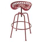 Red Iron Tractor Seat Stool