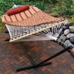 Cotton Rope Hammock and Stand