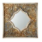 Carved Floral Wall Mirror