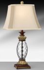 Bronze and glass lamp